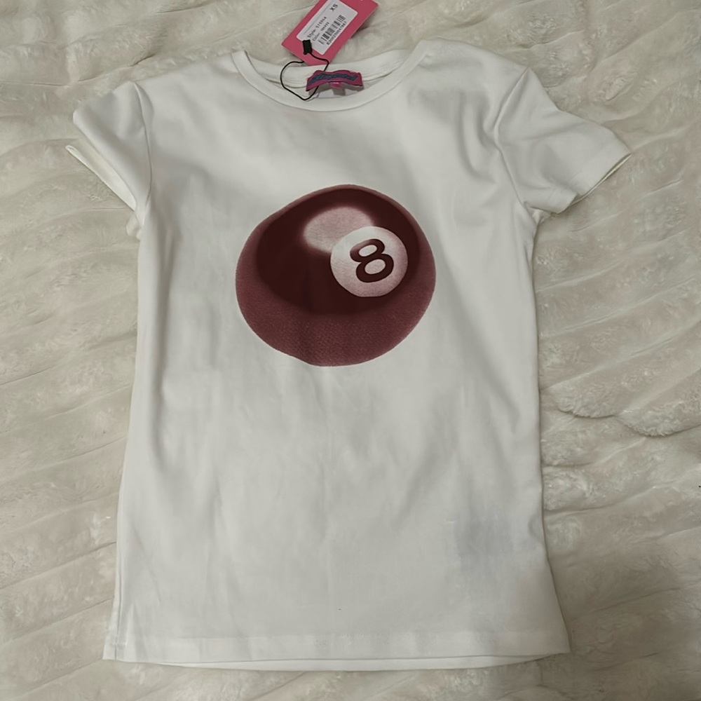 red 8 ball edikted baby tee
